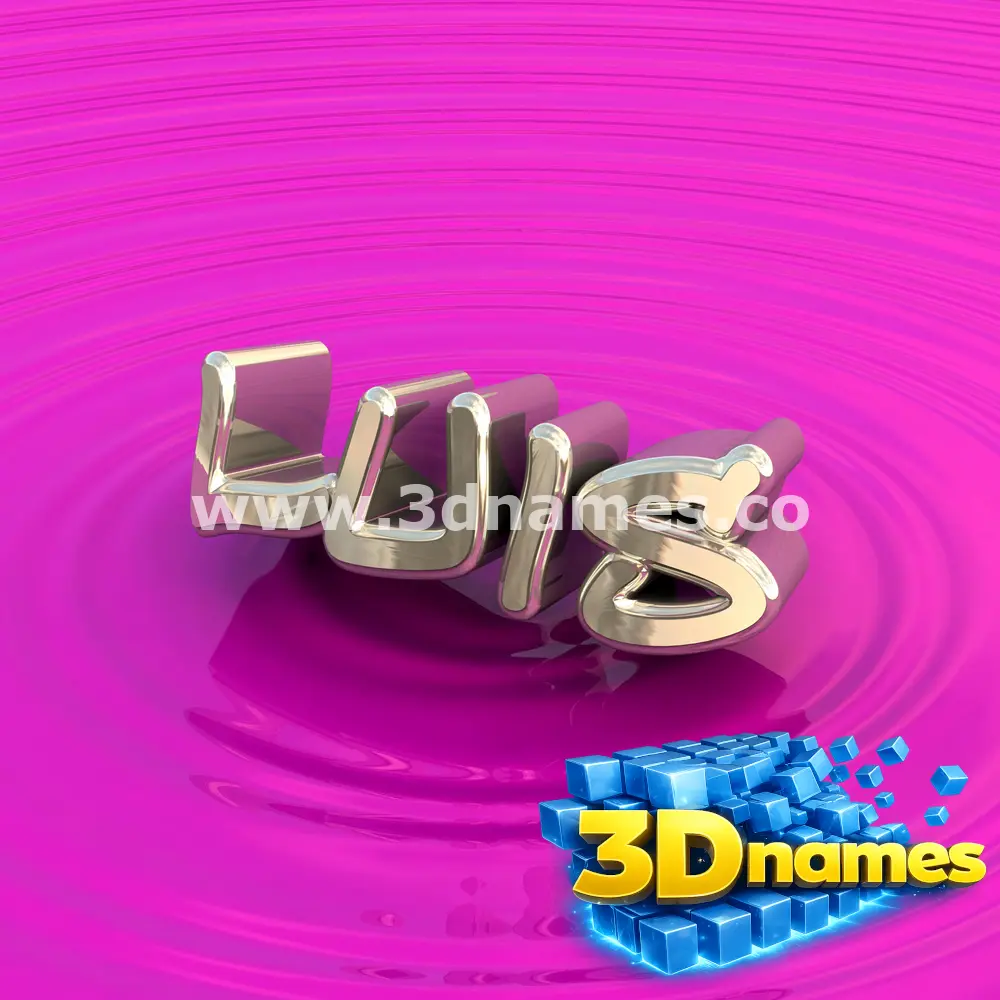 luis in Pink Graffiti style - 3D name wallpaper