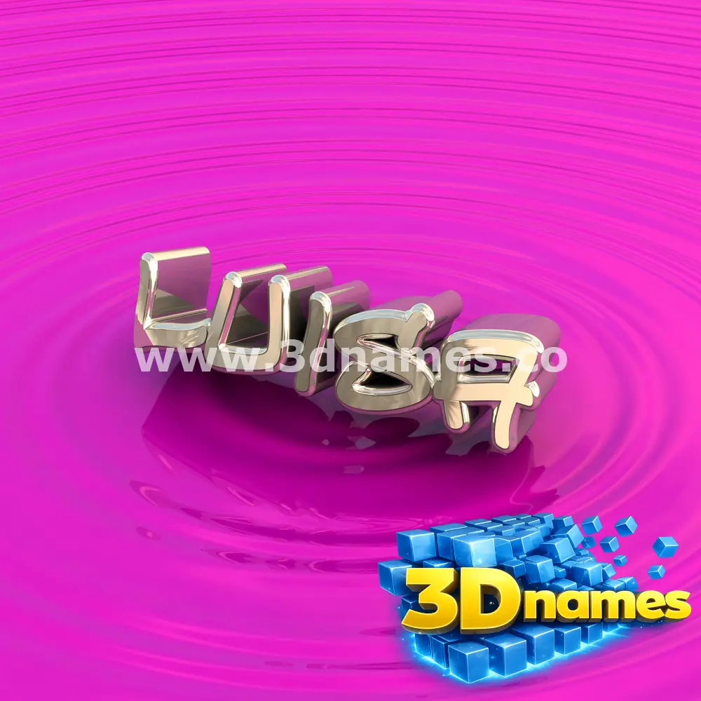luisa in Pink Graffiti style - 3D name wallpaper