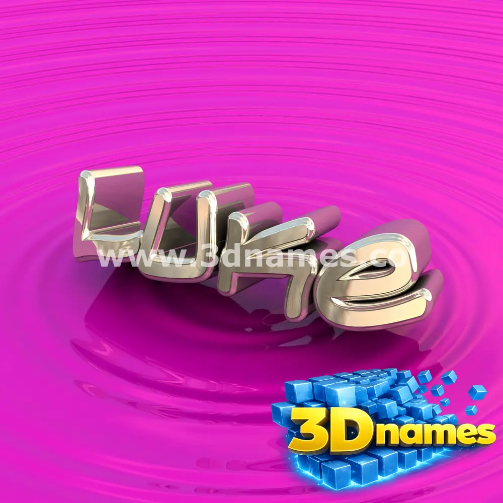 luke in Pink Graffiti style - 3D name wallpaper