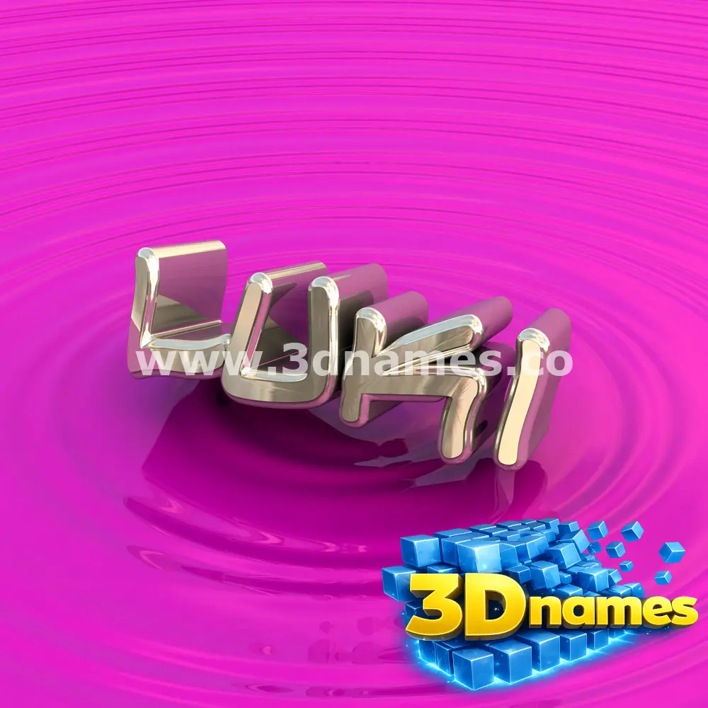 luki in Pink Graffiti style - 3D name wallpaper