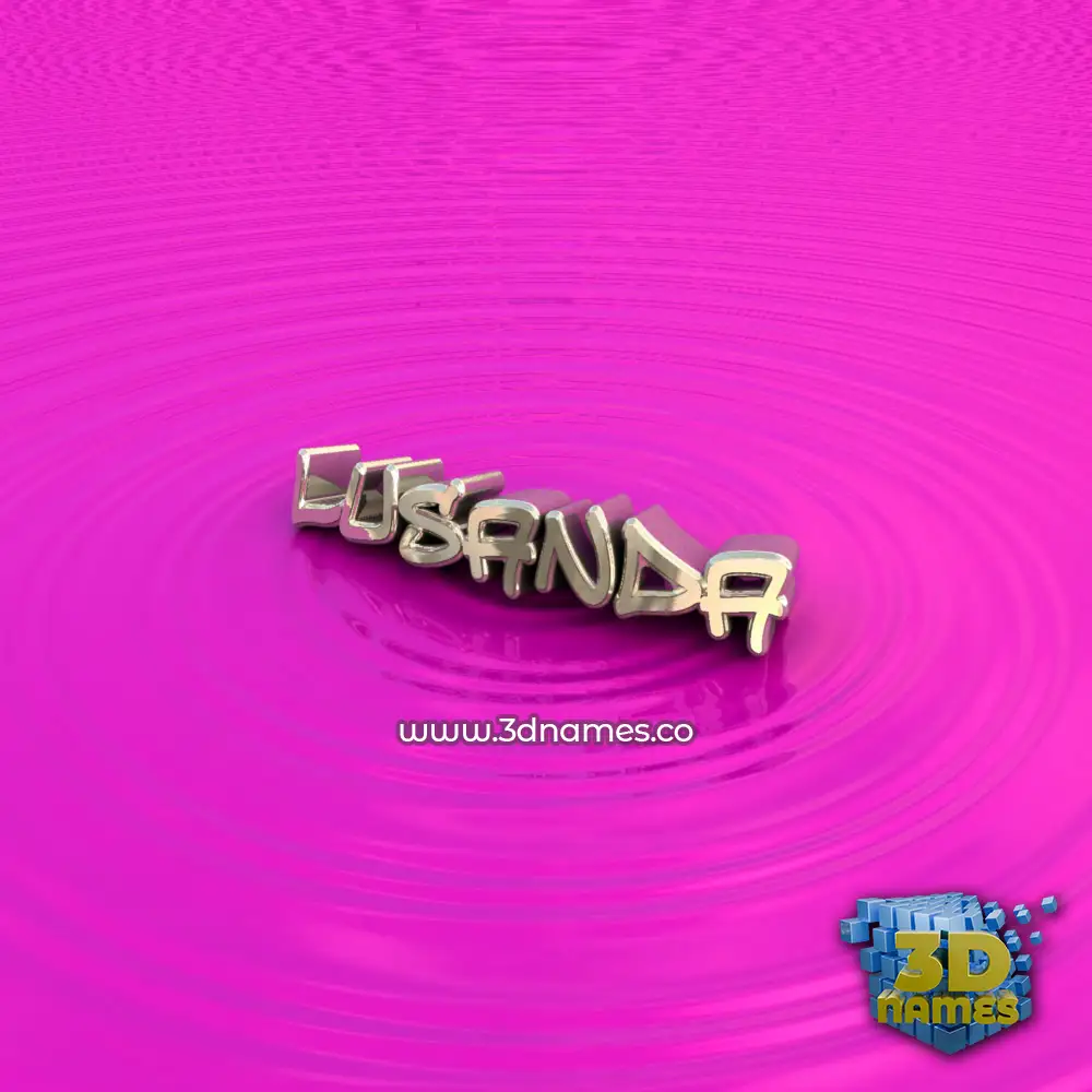 lusanda in Pink Graffiti style - 3D name wallpaper