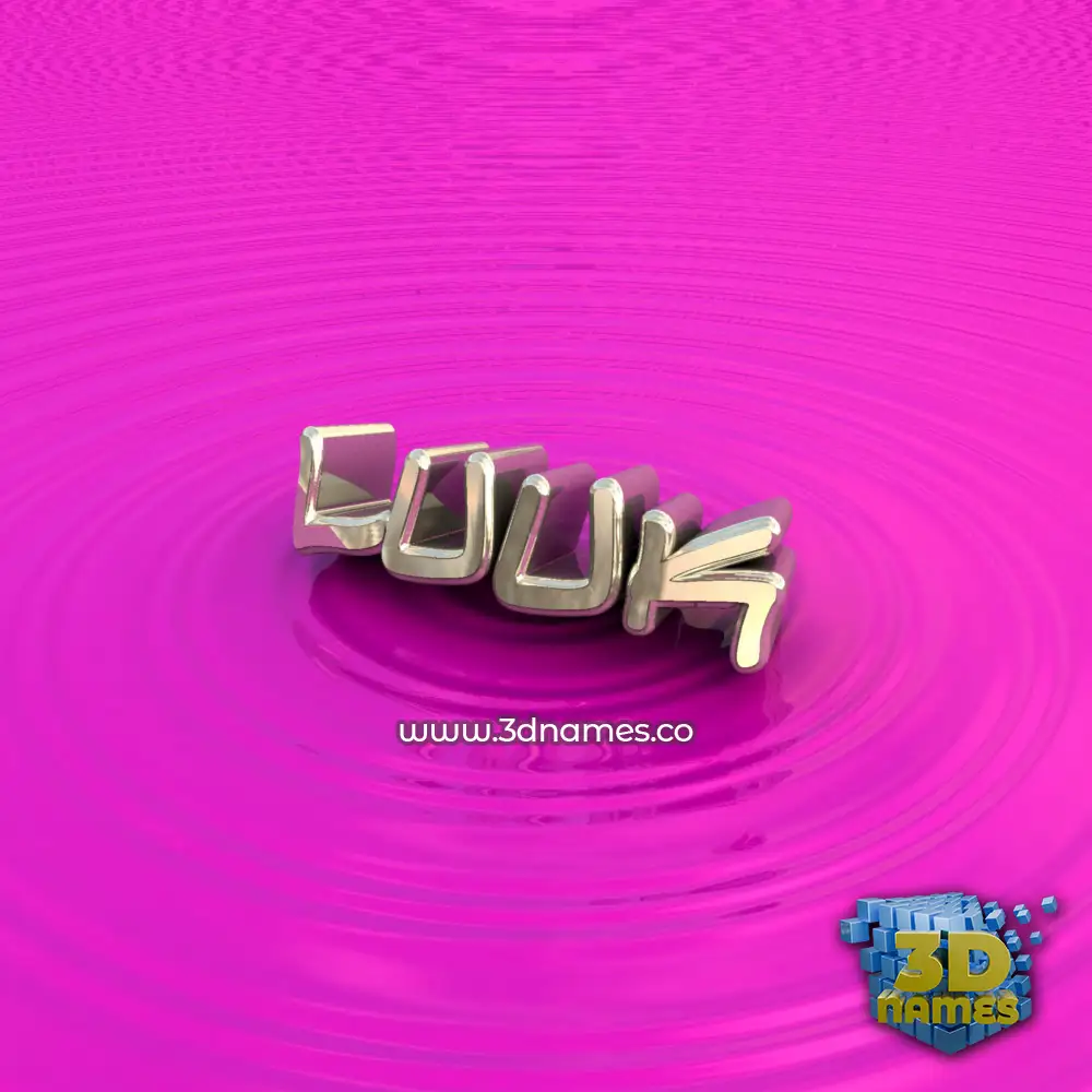 luuk in Pink Graffiti style - 3D name wallpaper