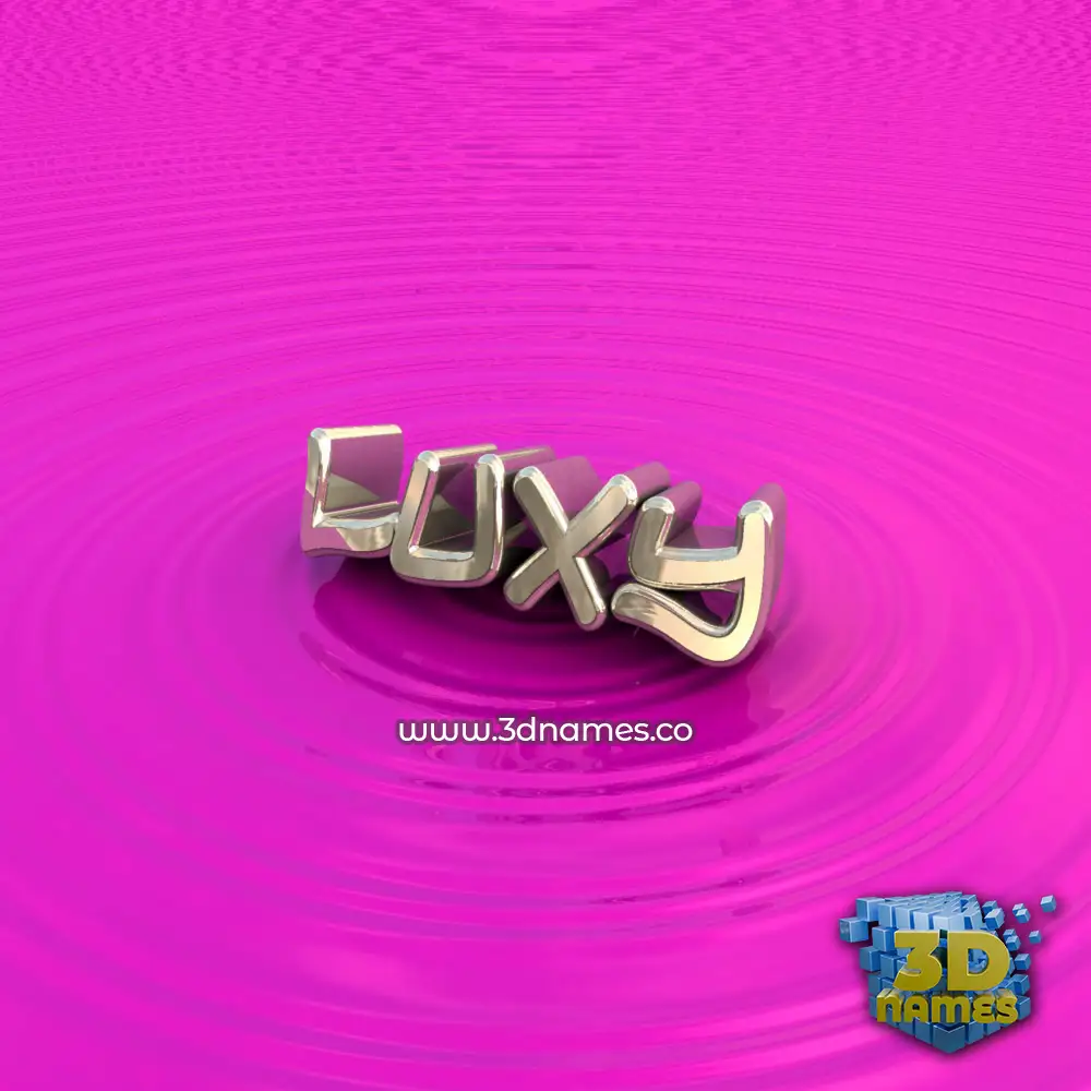 luxy in Pink Graffiti style - 3D name wallpaper