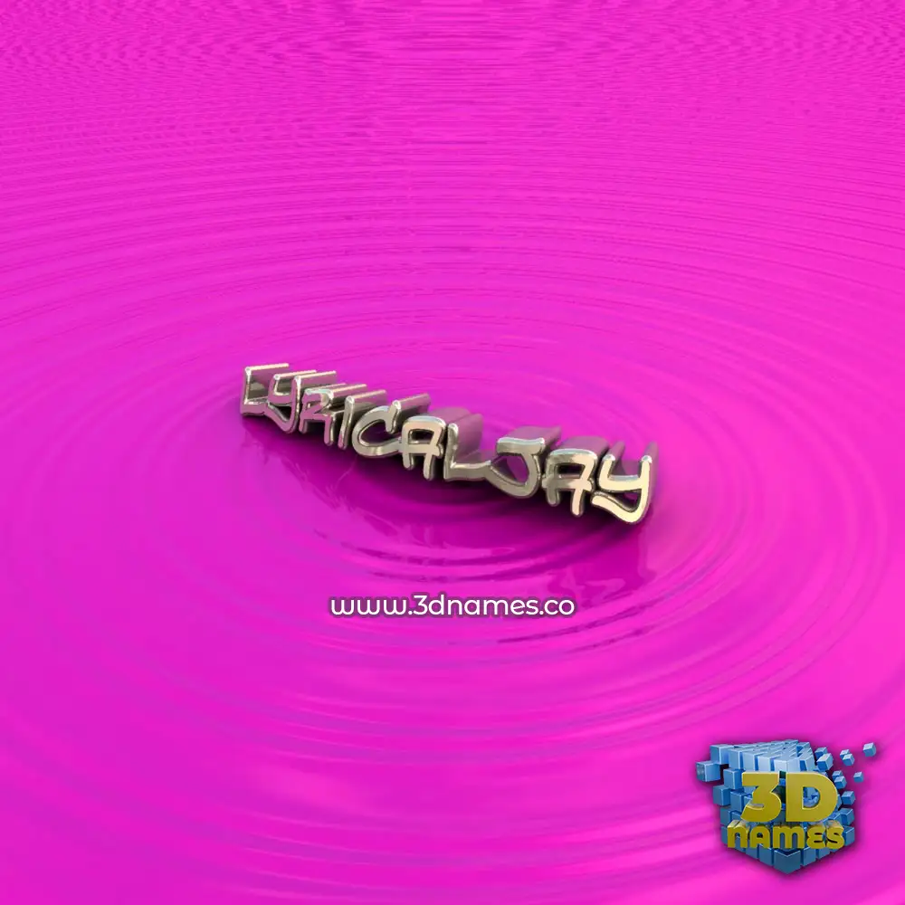 lyricaljay in Pink Graffiti style - 3D name wallpaper