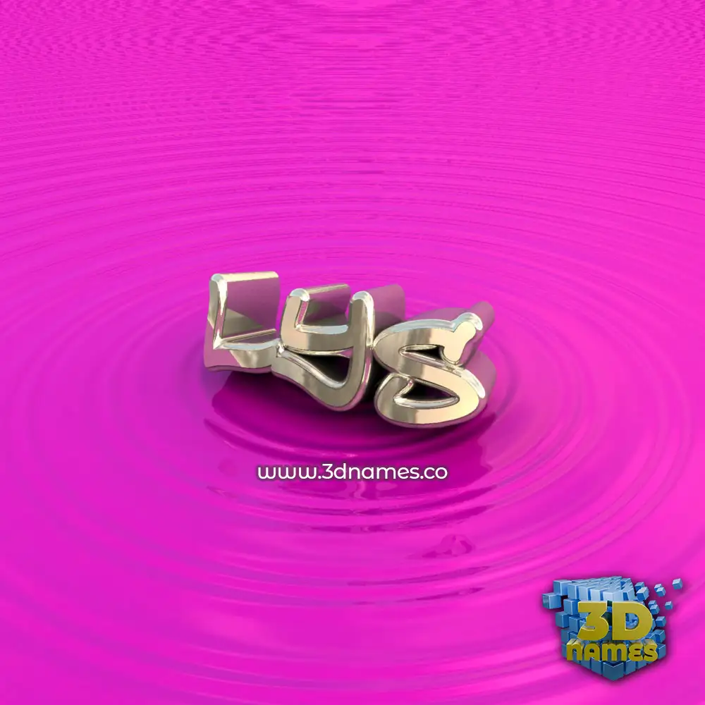 lys in Pink Graffiti style - 3D name wallpaper