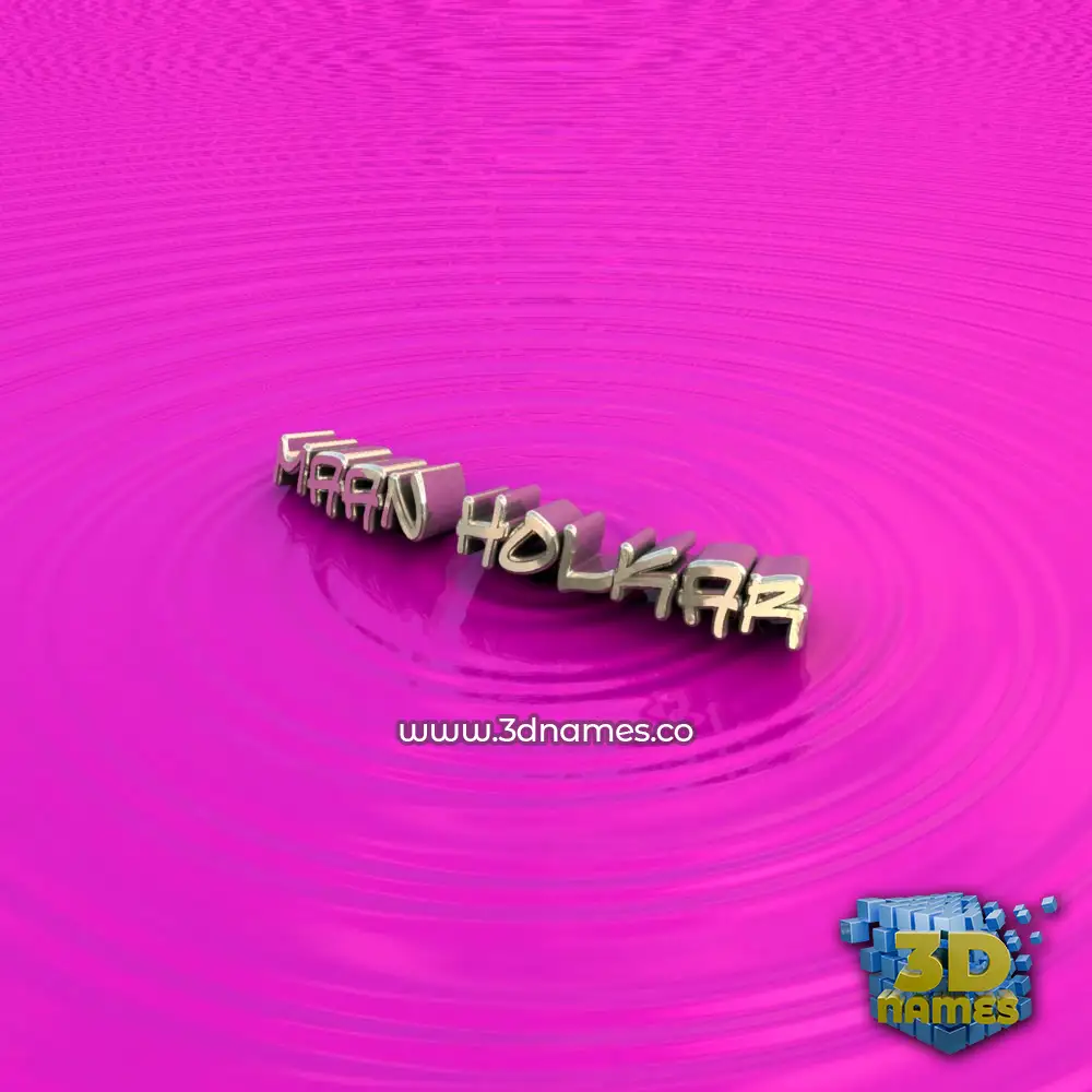 maan holkar in Pink Graffiti style - 3D name wallpaper