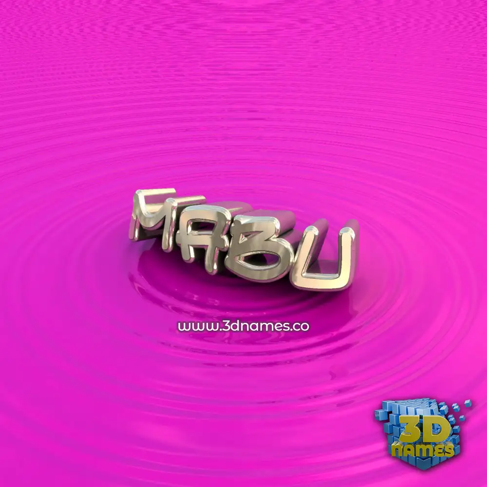 mabu in Pink Graffiti style - 3D name wallpaper