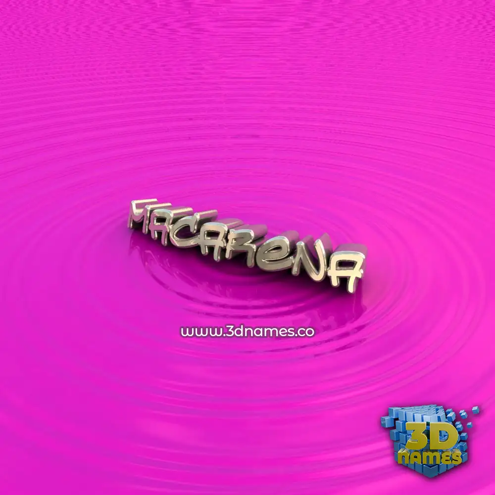 macarena in Pink Graffiti style - 3D name wallpaper