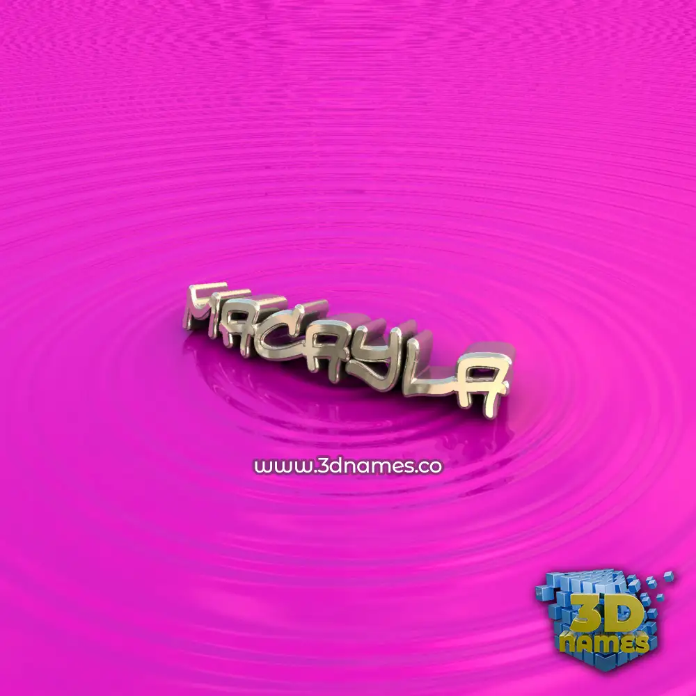 macayla in Pink Graffiti style - 3D name wallpaper