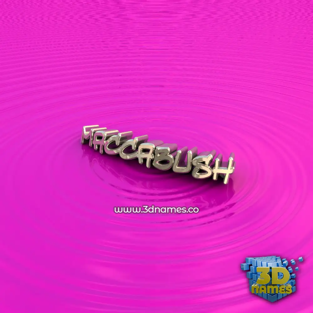 maccabush in Pink Graffiti style - 3D name wallpaper