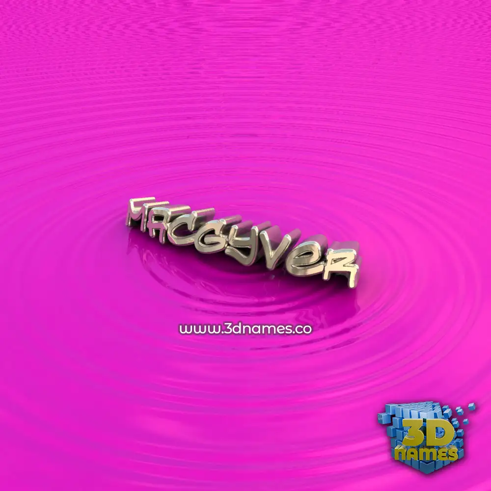 macgyver in Pink Graffiti style - 3D name wallpaper