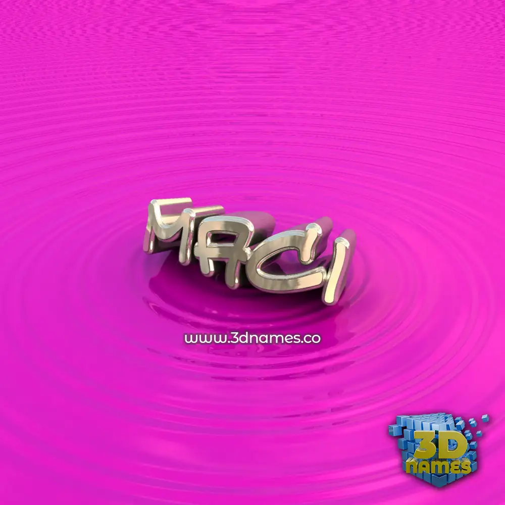 maci in Pink Graffiti style - 3D name wallpaper