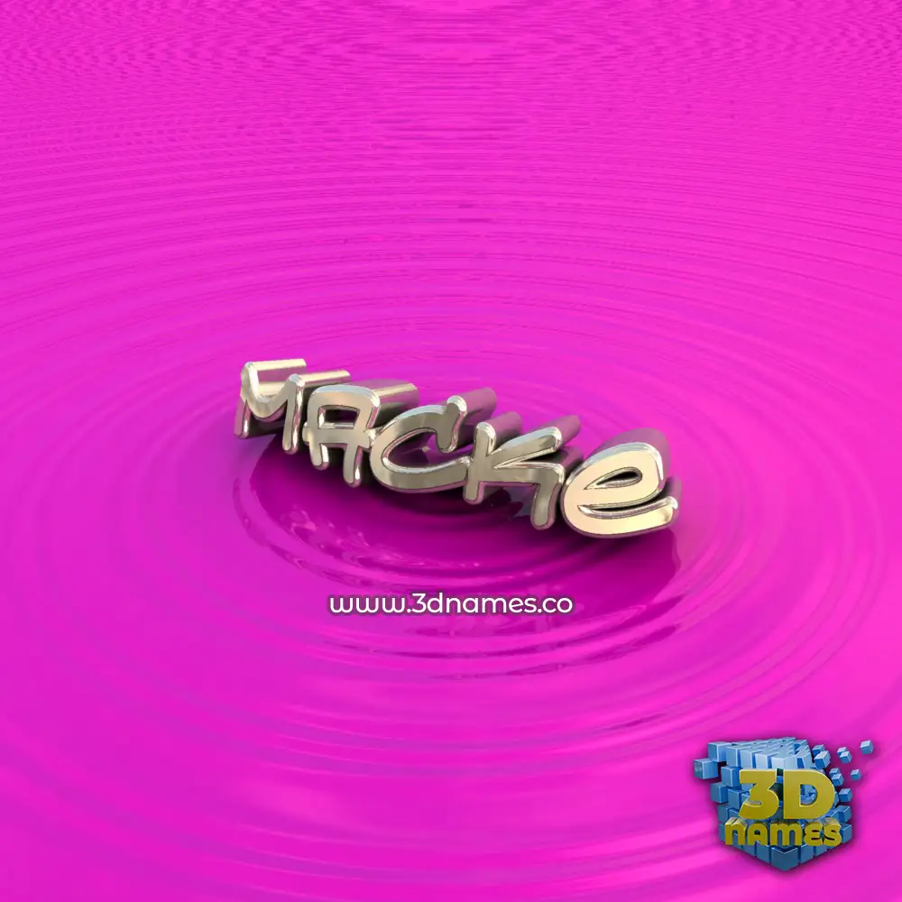 macke in Pink Graffiti style - 3D name wallpaper