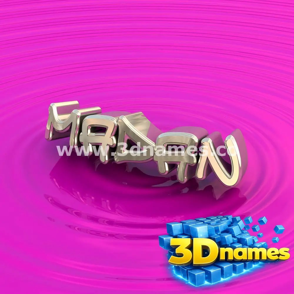 madan in Pink Graffiti style - 3D name wallpaper