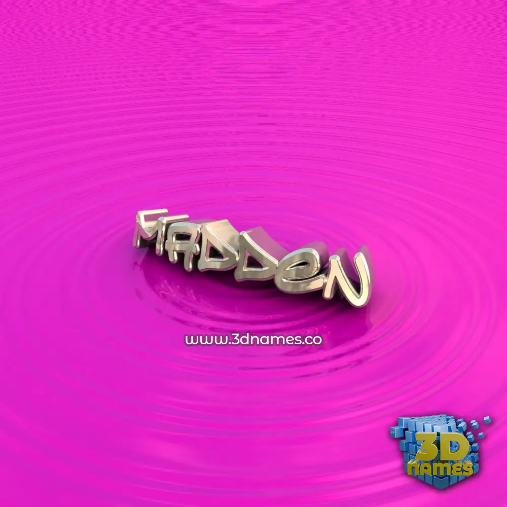 madden in Pink Graffiti style - 3D name wallpaper