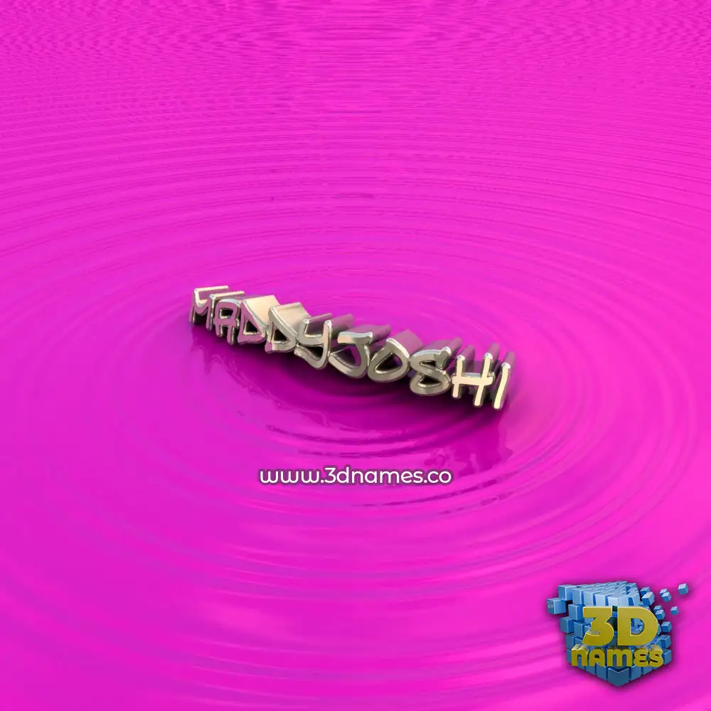 maddyjoshi in Pink Graffiti style - 3D name wallpaper