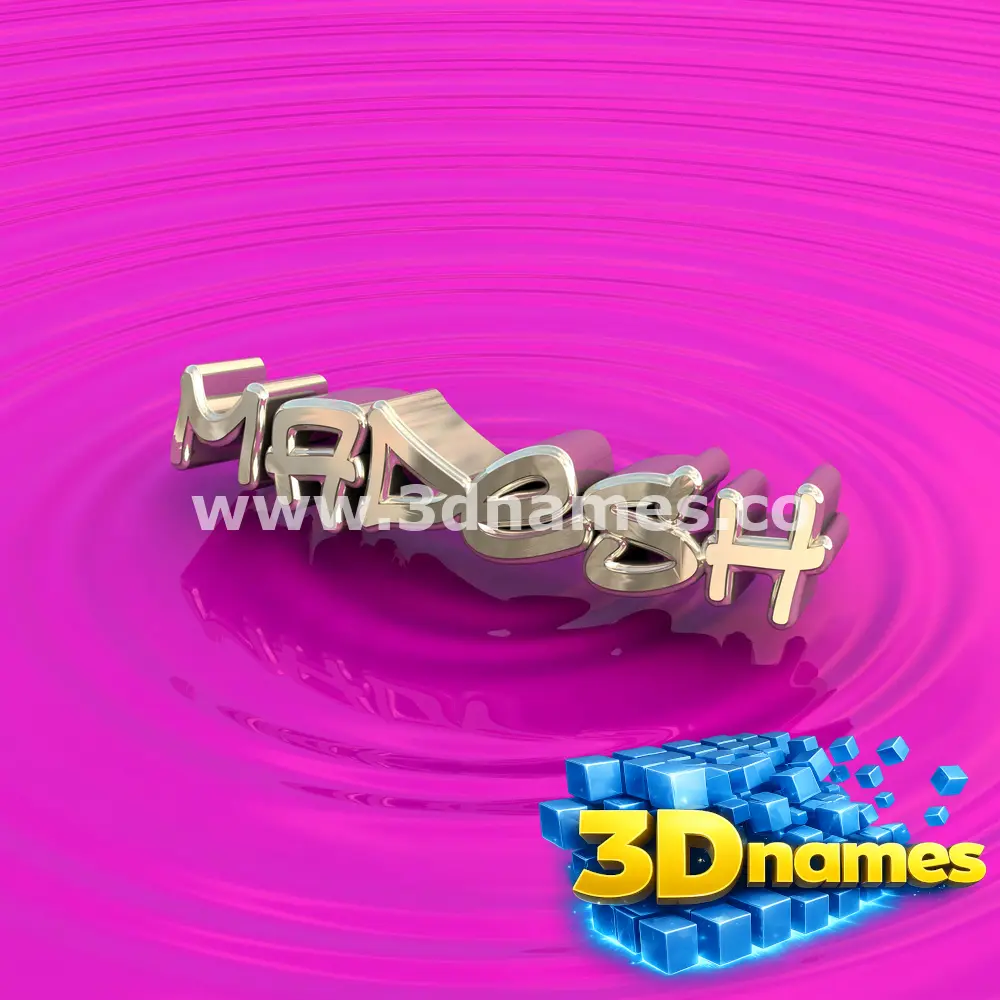 madesh in Pink Graffiti style - 3D name wallpaper
