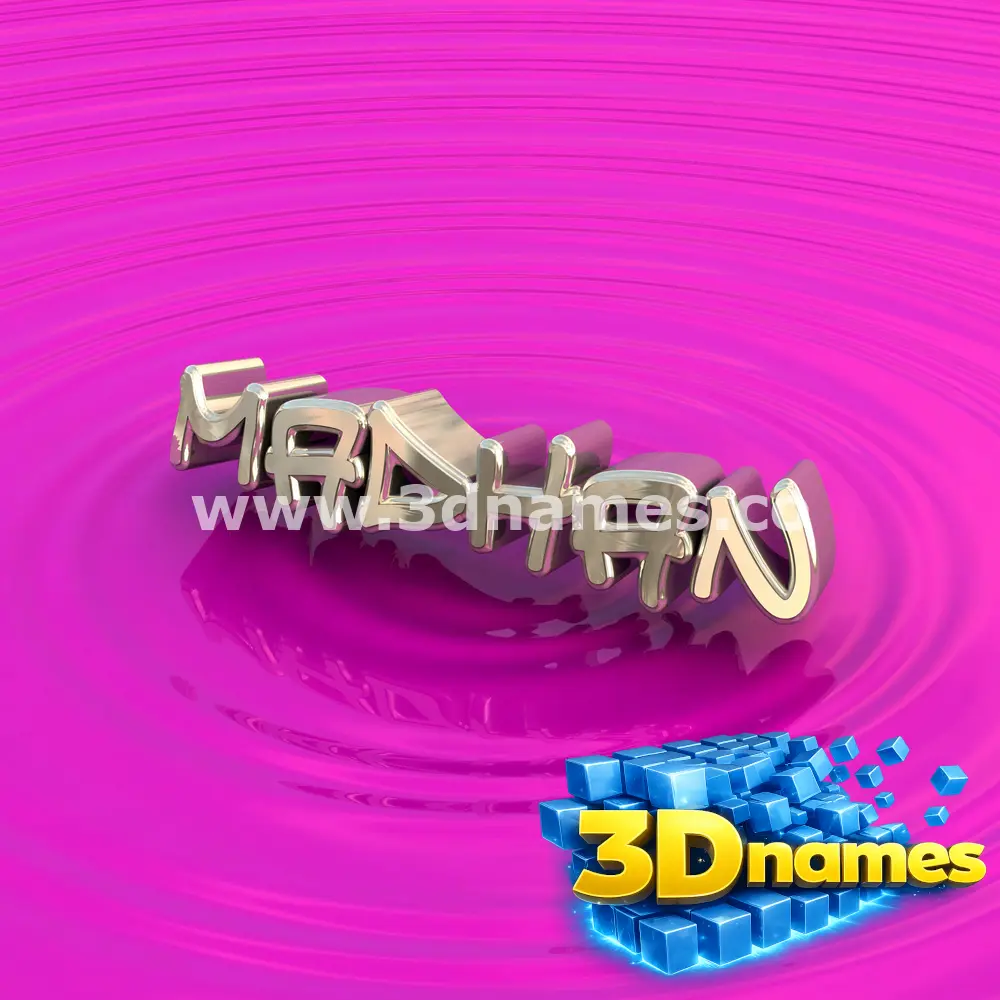 madhan in Pink Graffiti style - 3D name wallpaper