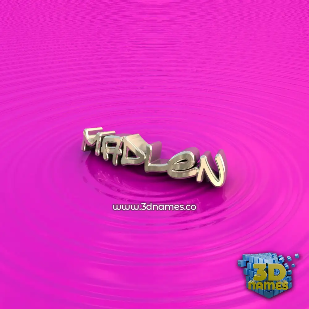 madlen in Pink Graffiti style - 3D name wallpaper