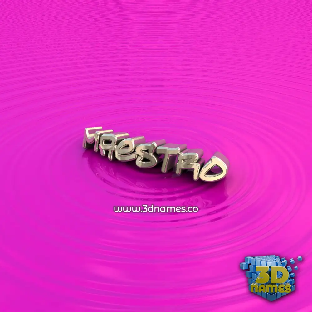 maestro in Pink Graffiti style - 3D name wallpaper