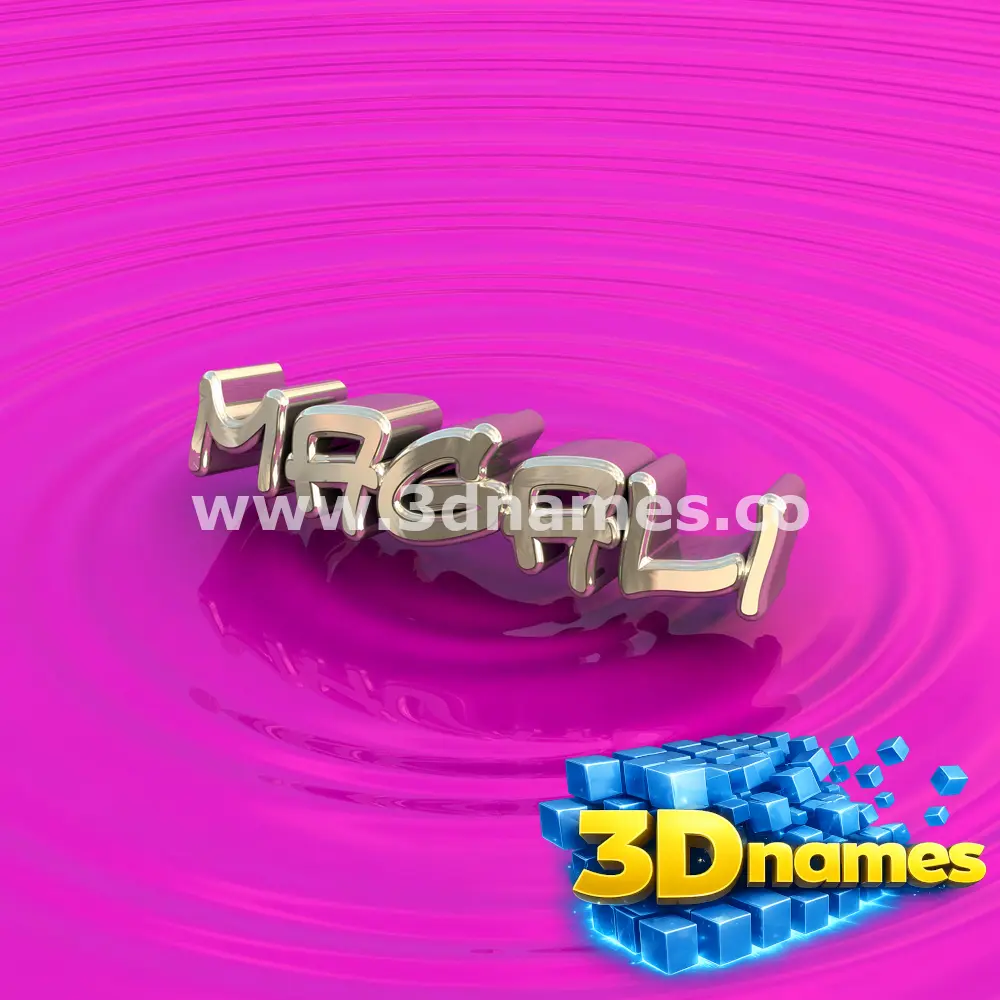magali in Pink Graffiti style - 3D name wallpaper