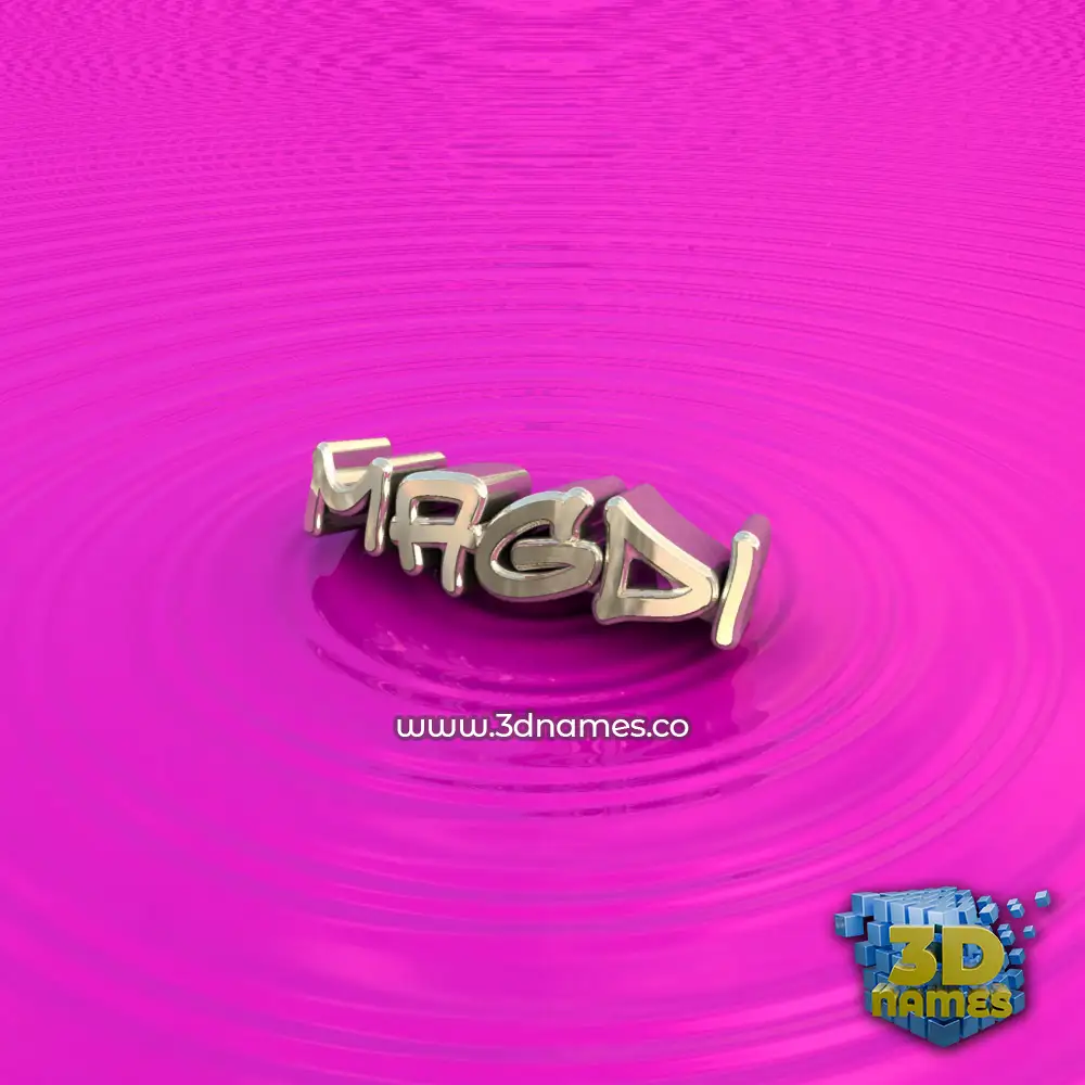 magdi in Pink Graffiti style - 3D name wallpaper