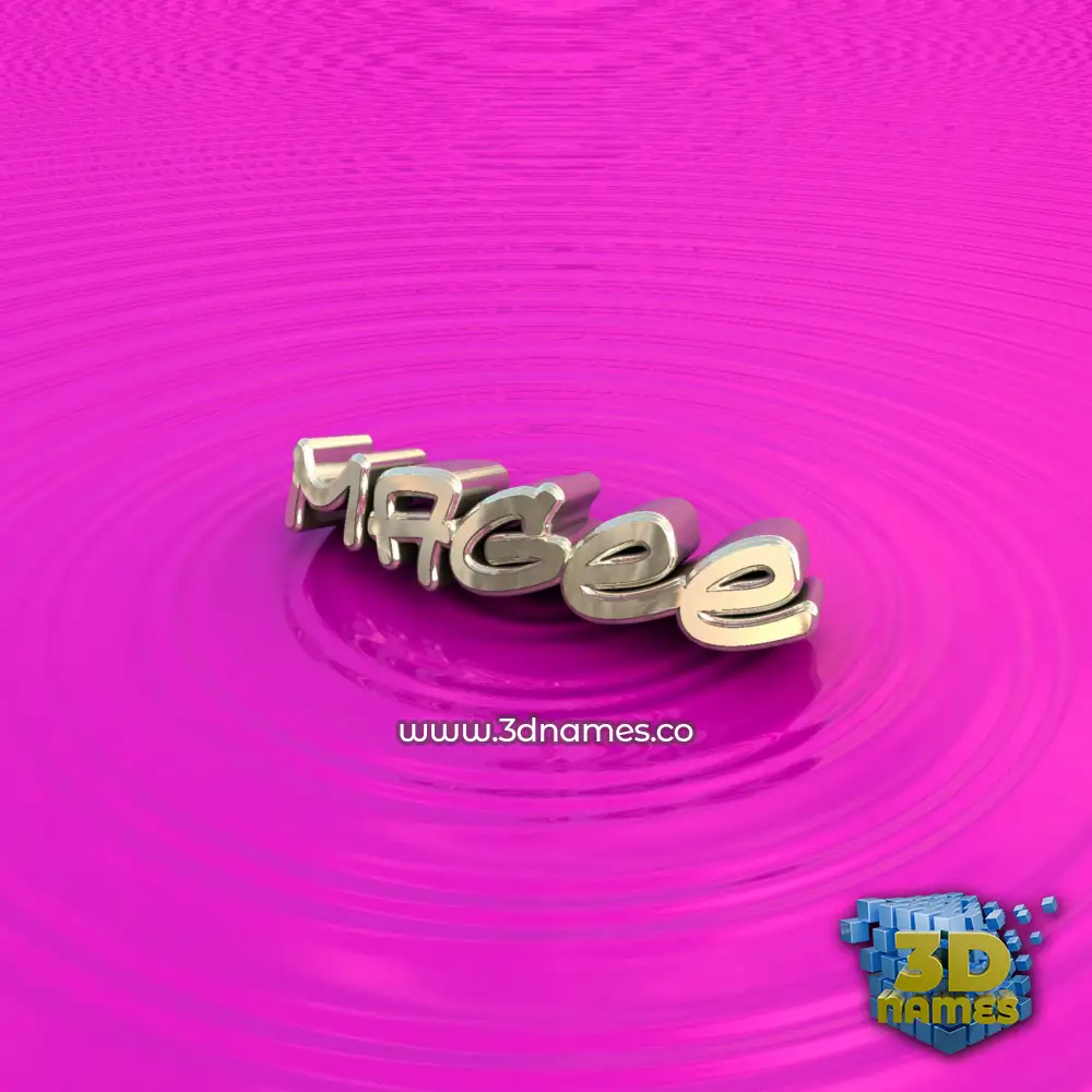 magee in Pink Graffiti style - 3D name wallpaper