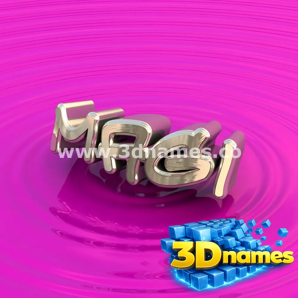 magi in Pink Graffiti style - 3D name wallpaper