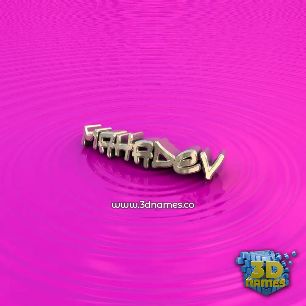mahadev in Pink Graffiti style - 3D name wallpaper