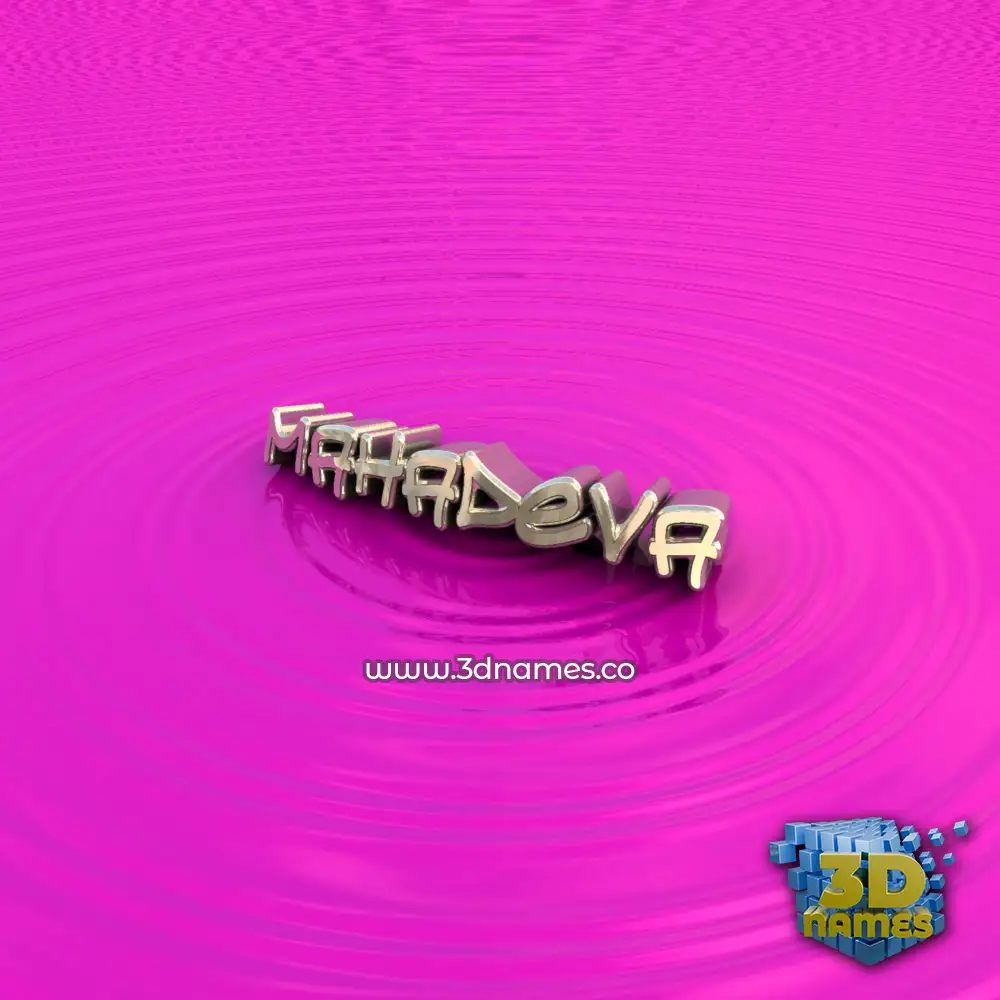 mahadeva in Pink Graffiti style - 3D name wallpaper