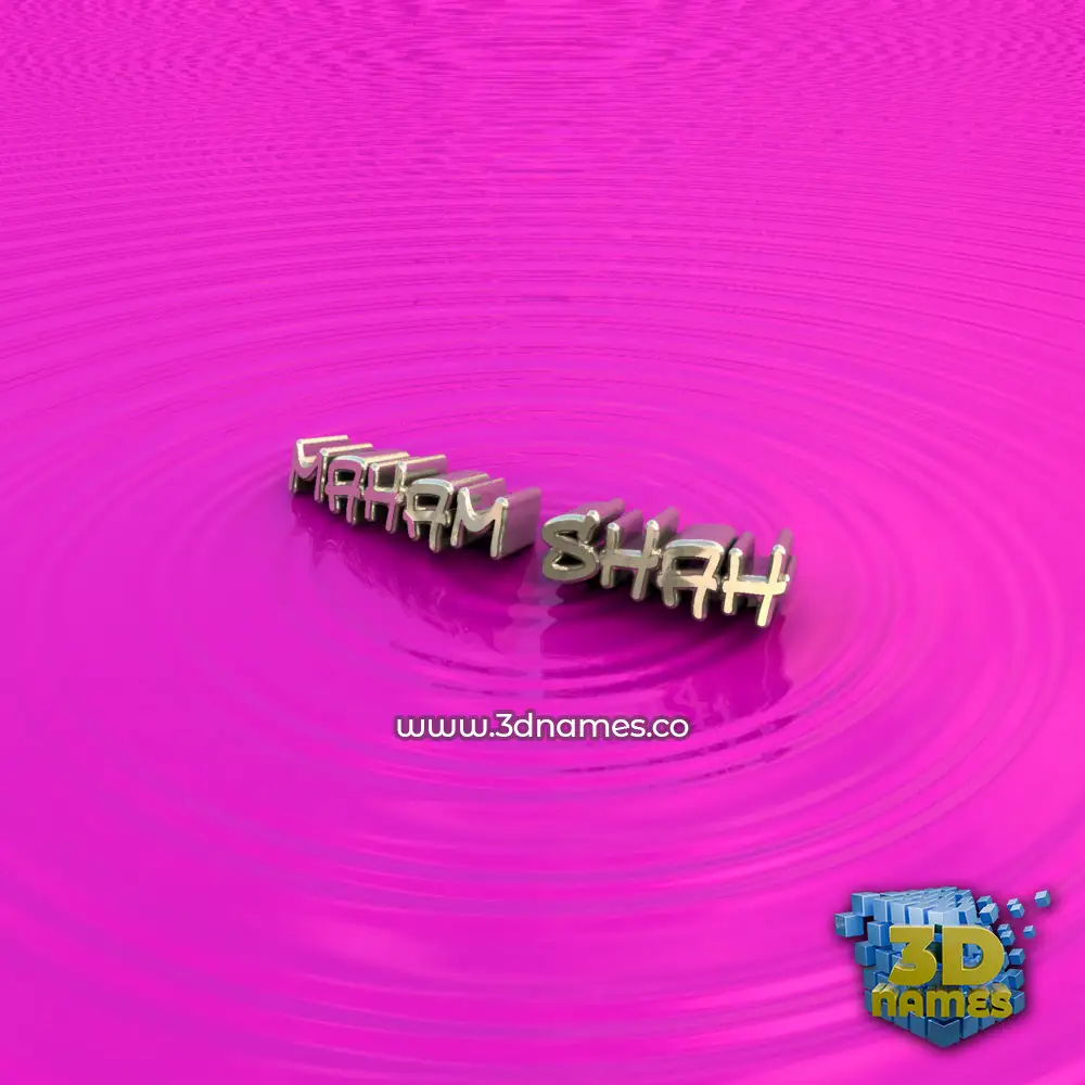 maham shah in Pink Graffiti style - 3D name wallpaper