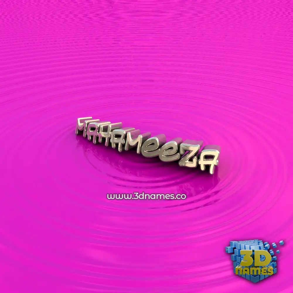 mahameeza in Pink Graffiti style - 3D name wallpaper