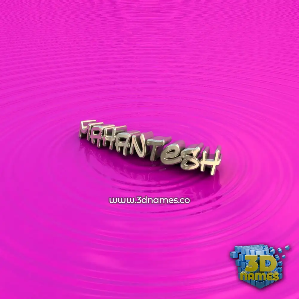 mahantesh in Pink Graffiti style - 3D name wallpaper