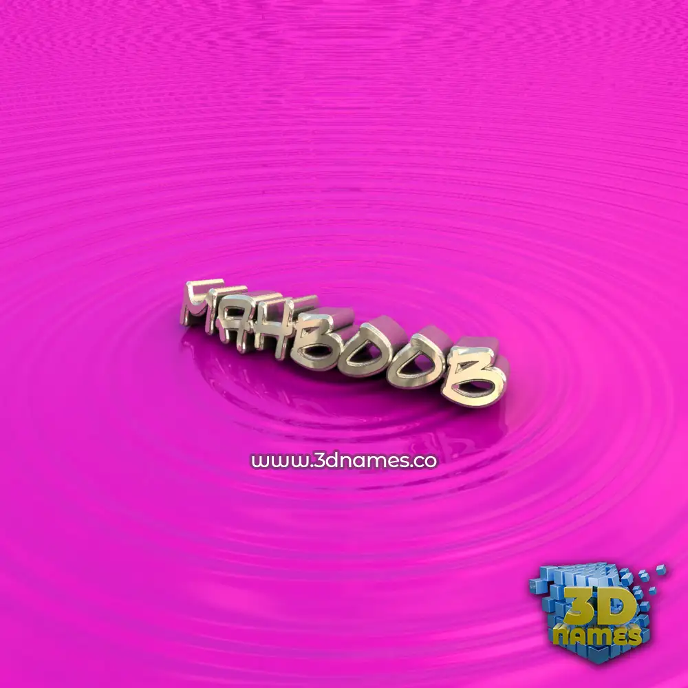 mahboob in Pink Graffiti style - 3D name wallpaper