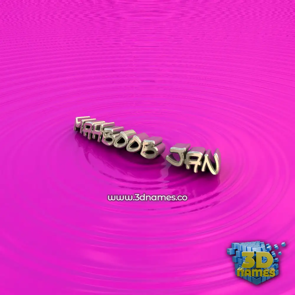 mahboob jan in Pink Graffiti style - 3D name wallpaper