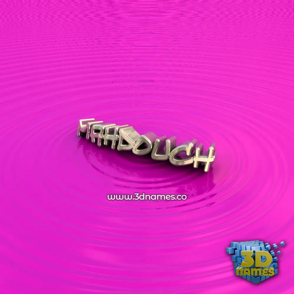 mahdouch in Pink Graffiti style - 3D name wallpaper
