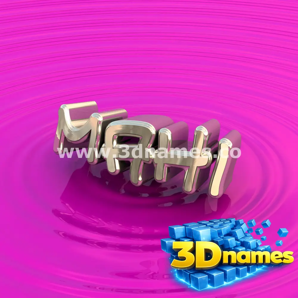 mahi in Pink Graffiti style - 3D name wallpaper