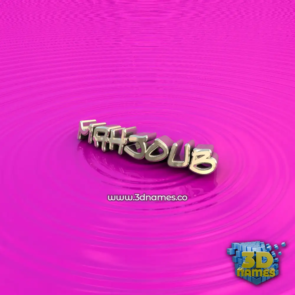 mahjoub in Pink Graffiti style - 3D name wallpaper
