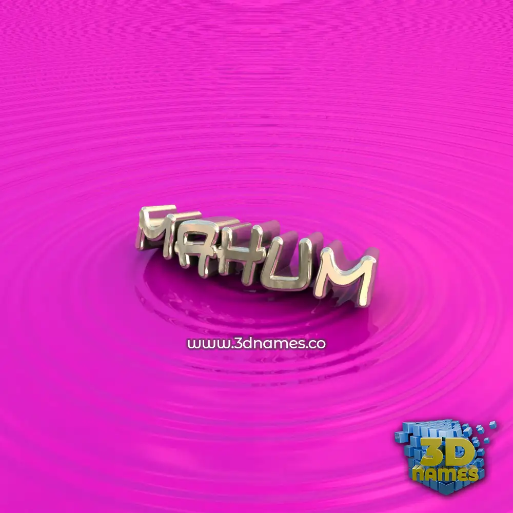mahum in Pink Graffiti style - 3D name wallpaper