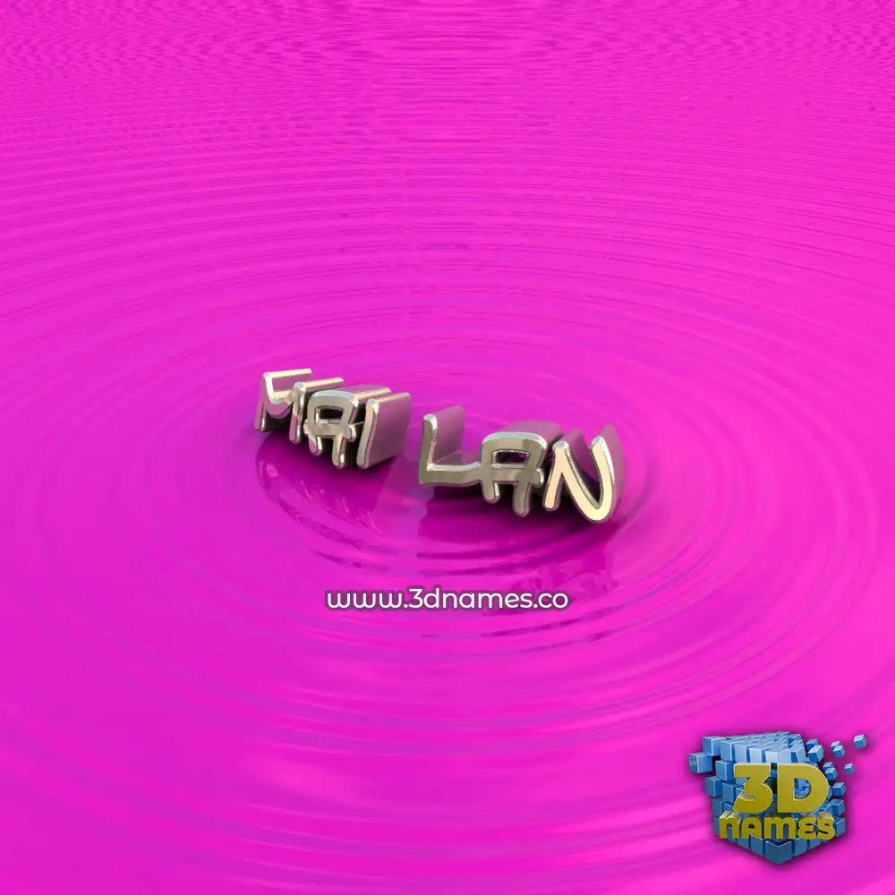 mai lan in Pink Graffiti style - 3D name wallpaper