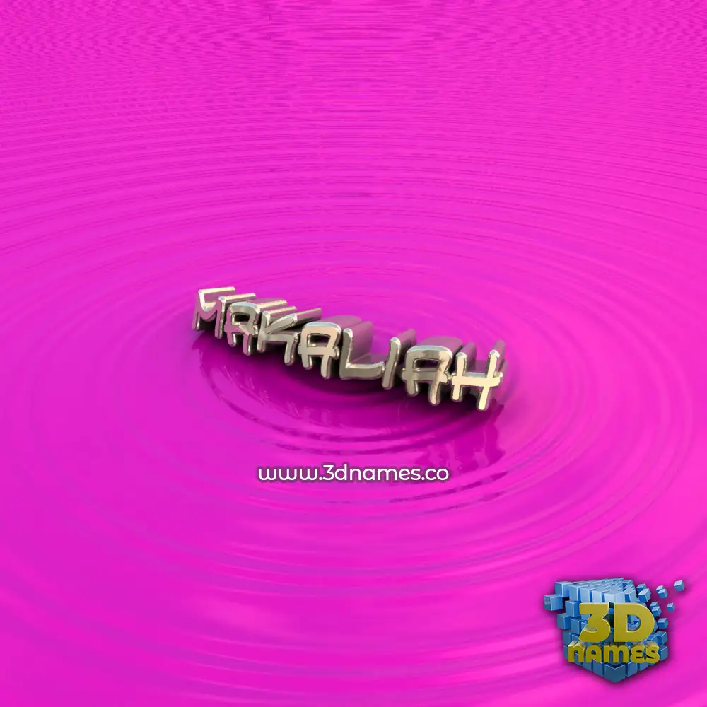 makaliah in Pink Graffiti style - 3D name wallpaper