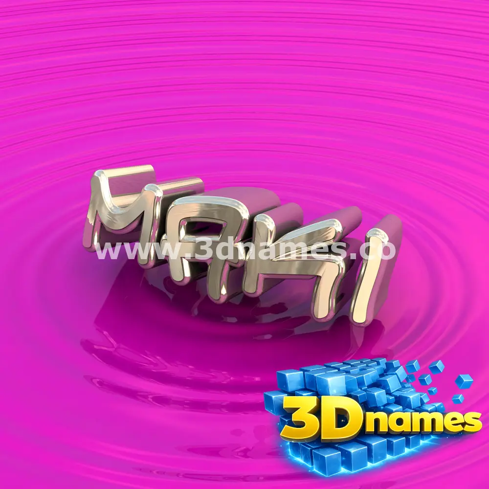 maki in Pink Graffiti style - 3D name wallpaper