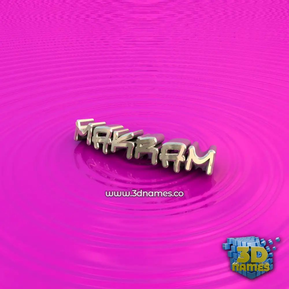 makram in Pink Graffiti style - 3D name wallpaper