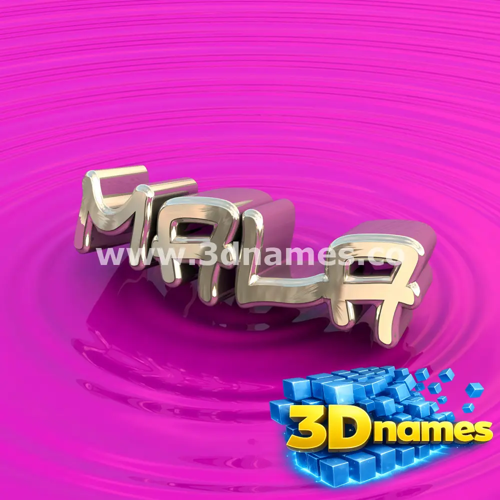 mala in Pink Graffiti style - 3D name wallpaper