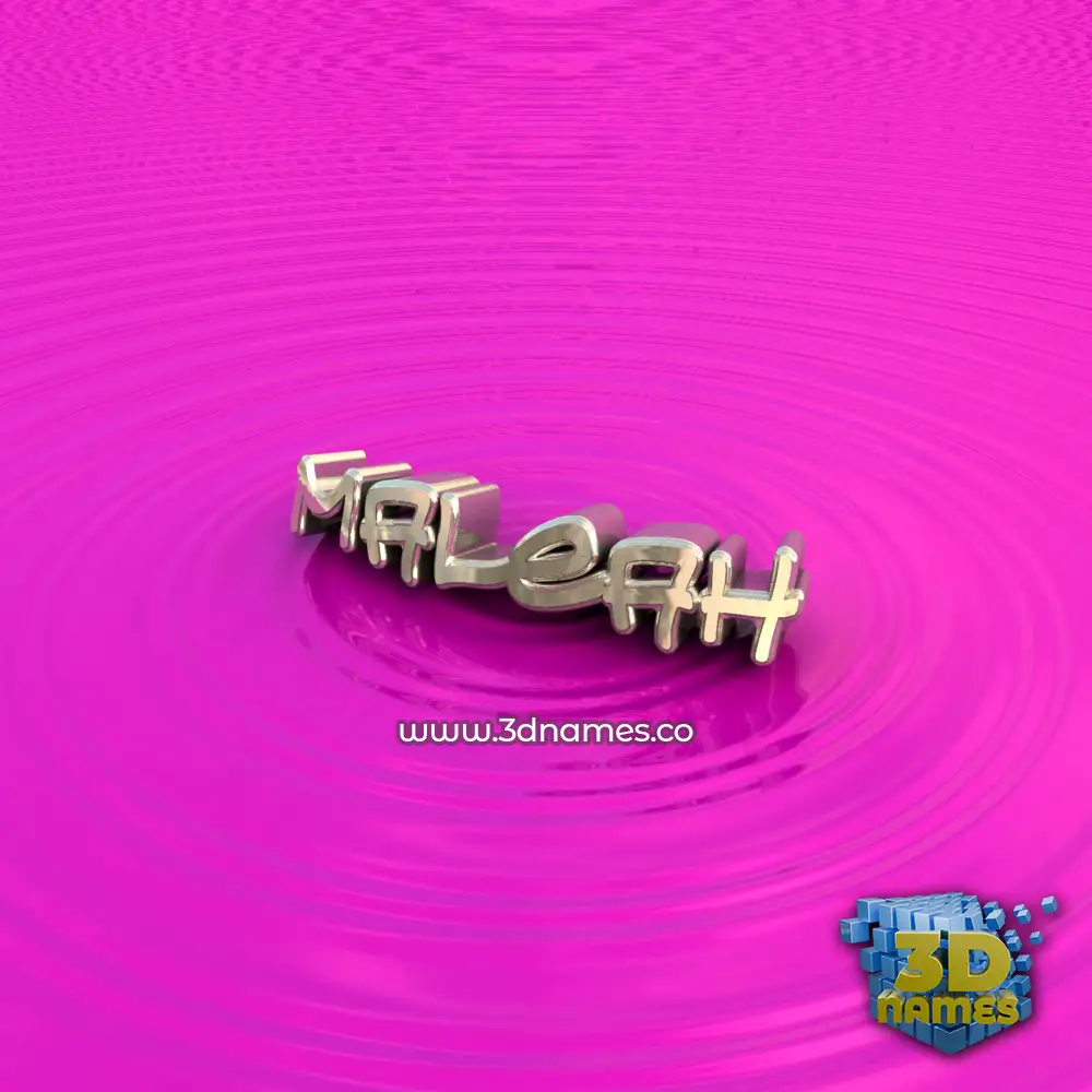 maleah in Pink Graffiti style - 3D name wallpaper