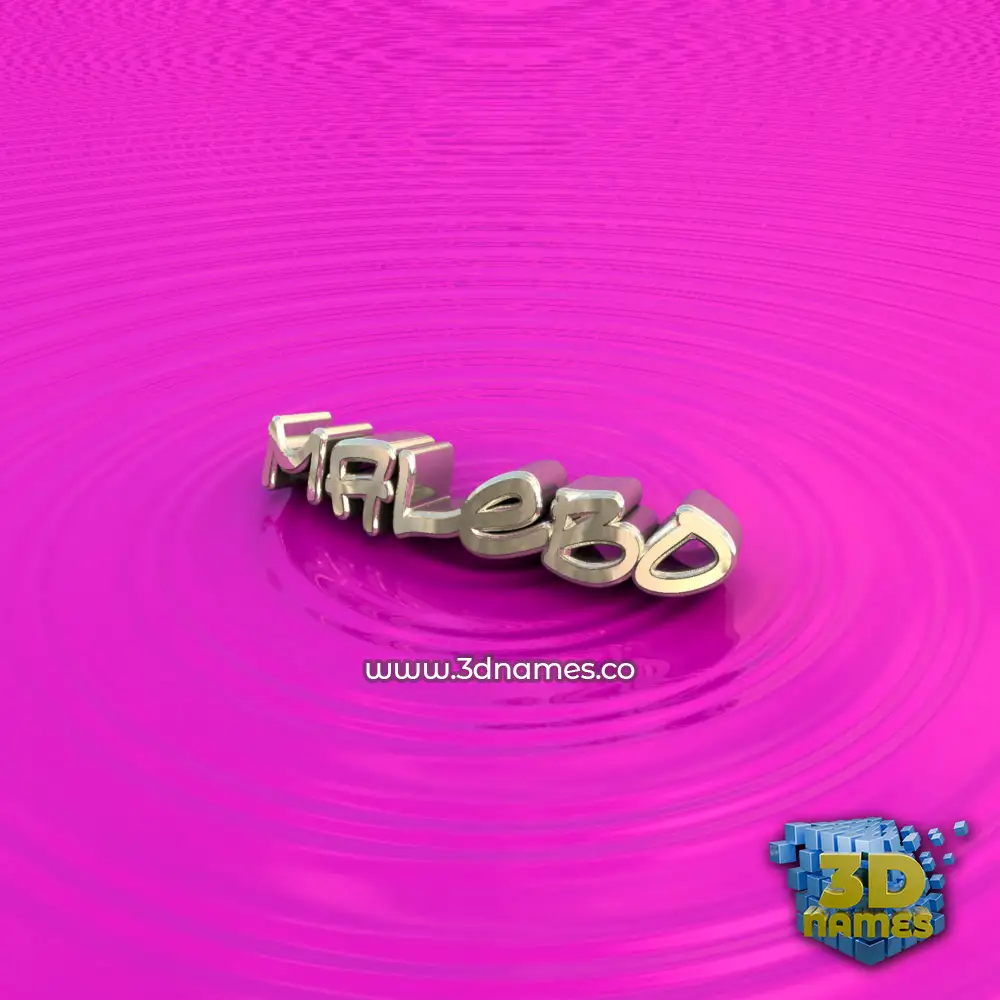 malebo in Pink Graffiti style - 3D name wallpaper