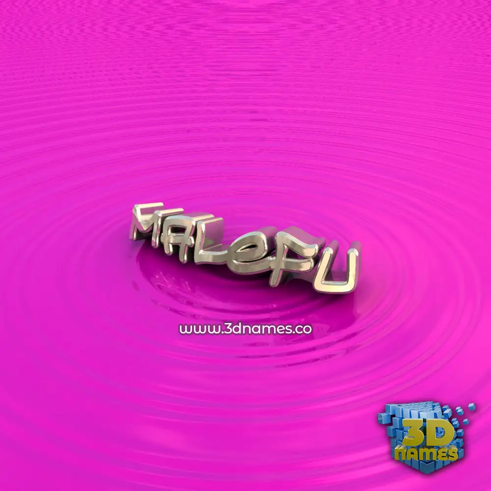 malefu in Pink Graffiti style - 3D name wallpaper