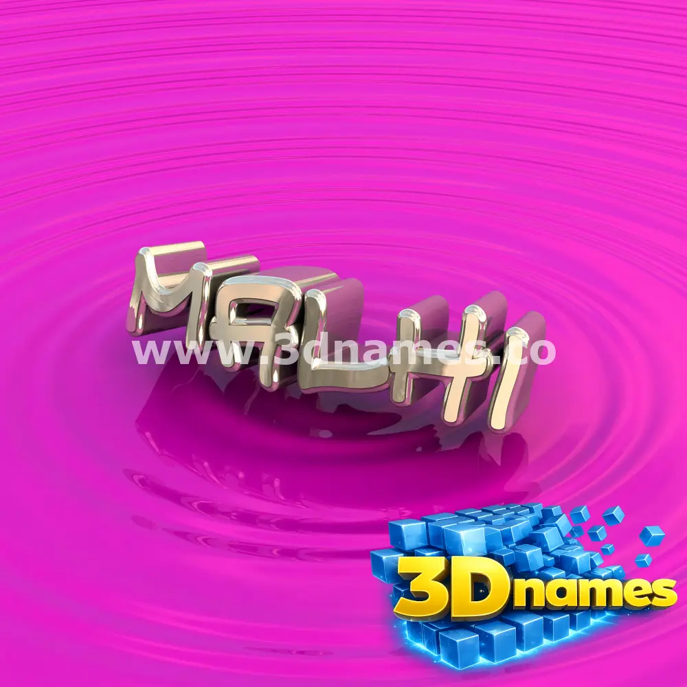 malhi in Pink Graffiti style - 3D name wallpaper