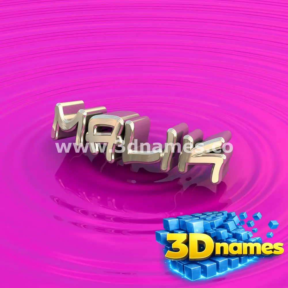 malik in Pink Graffiti style - 3D name wallpaper