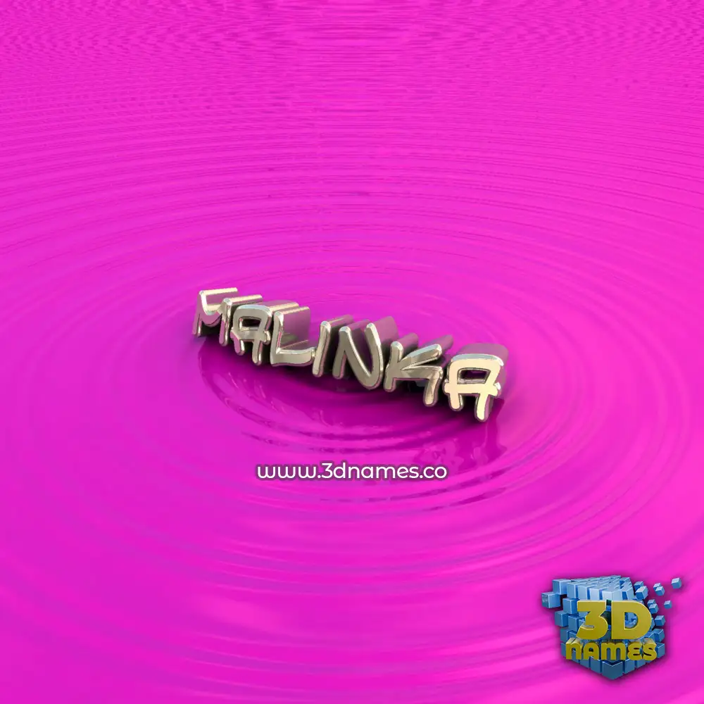 malinka in Pink Graffiti style - 3D name wallpaper